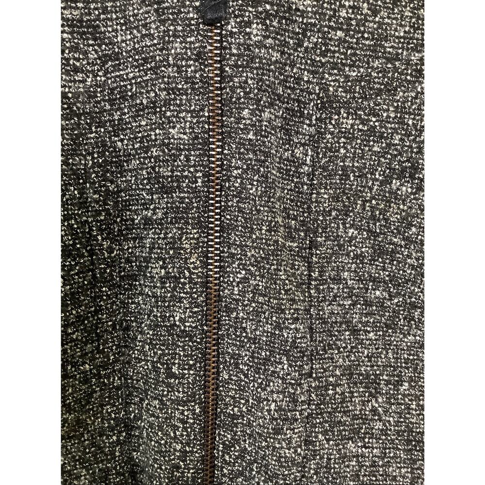 Dita Womens Small Gray Black Full Zip Tweed Knit Hooded Vest Streetwear HR9-10 - Picture 5 of 8